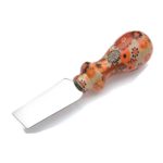 Coltello formaggio lama stretta manico colorato