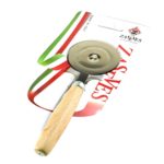 Tagliapizza in acciaio manico legno